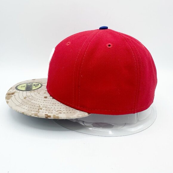Philadelphia Phillies 2015 Stars N Stripes 7-1/4 Fitted Hat New Era 59FIFTY Red - Picture 6 of 9